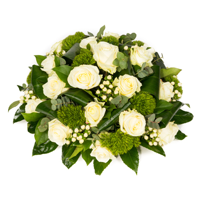 biedermeier witte rozen Halve Kistbedekking 90-100 cm