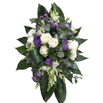 Stijlvol wit-blauw 60cm