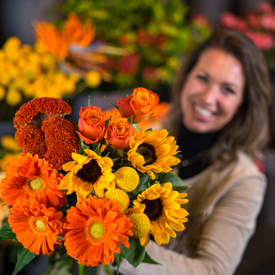 Keuze bloemist oranje XL