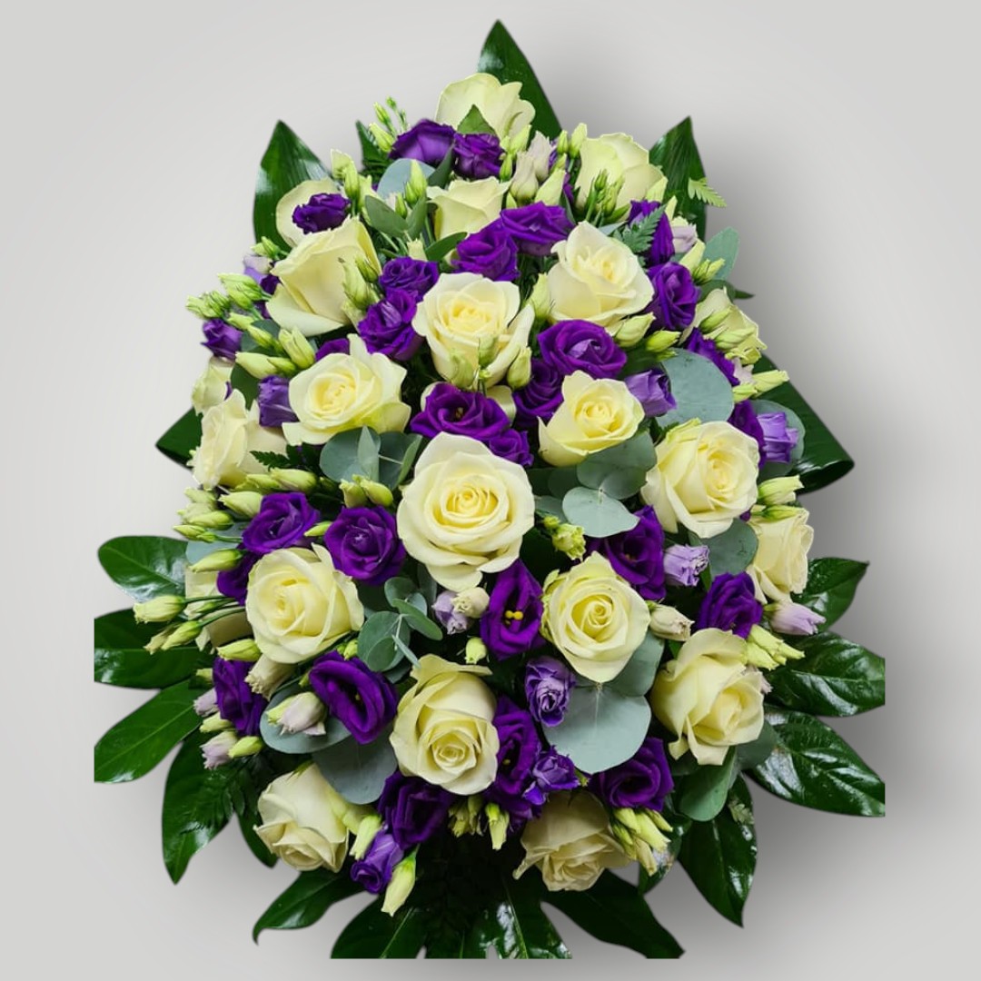 druppel witte rozen Langwerpig 90cm