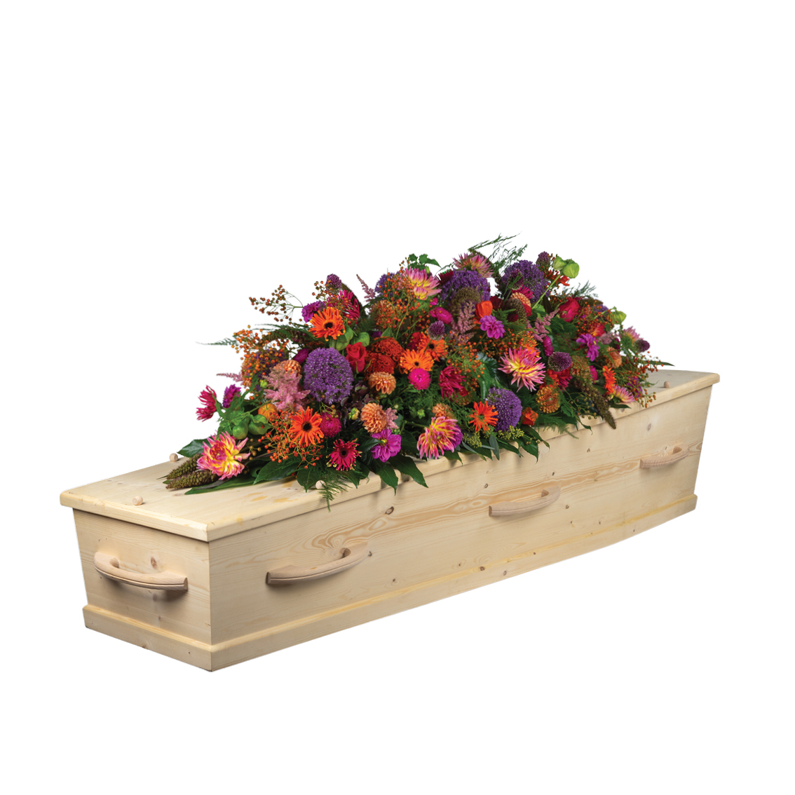 Kleurrijk Eerbetoon - Kistbedekking Langwerpig 90cm
