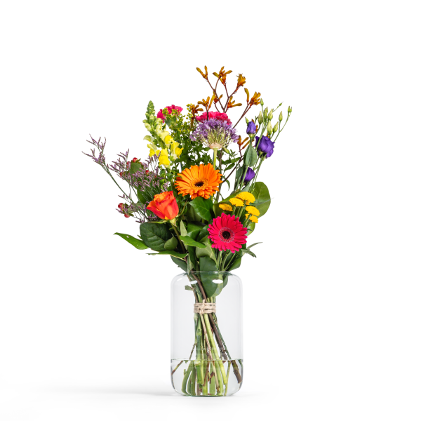 Plukboeket in Bonte Kleuren Middel