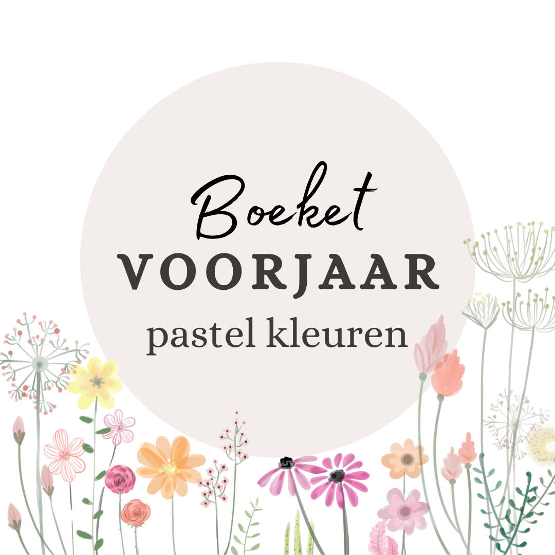 Boeket voorjaar - pastel kleuren  