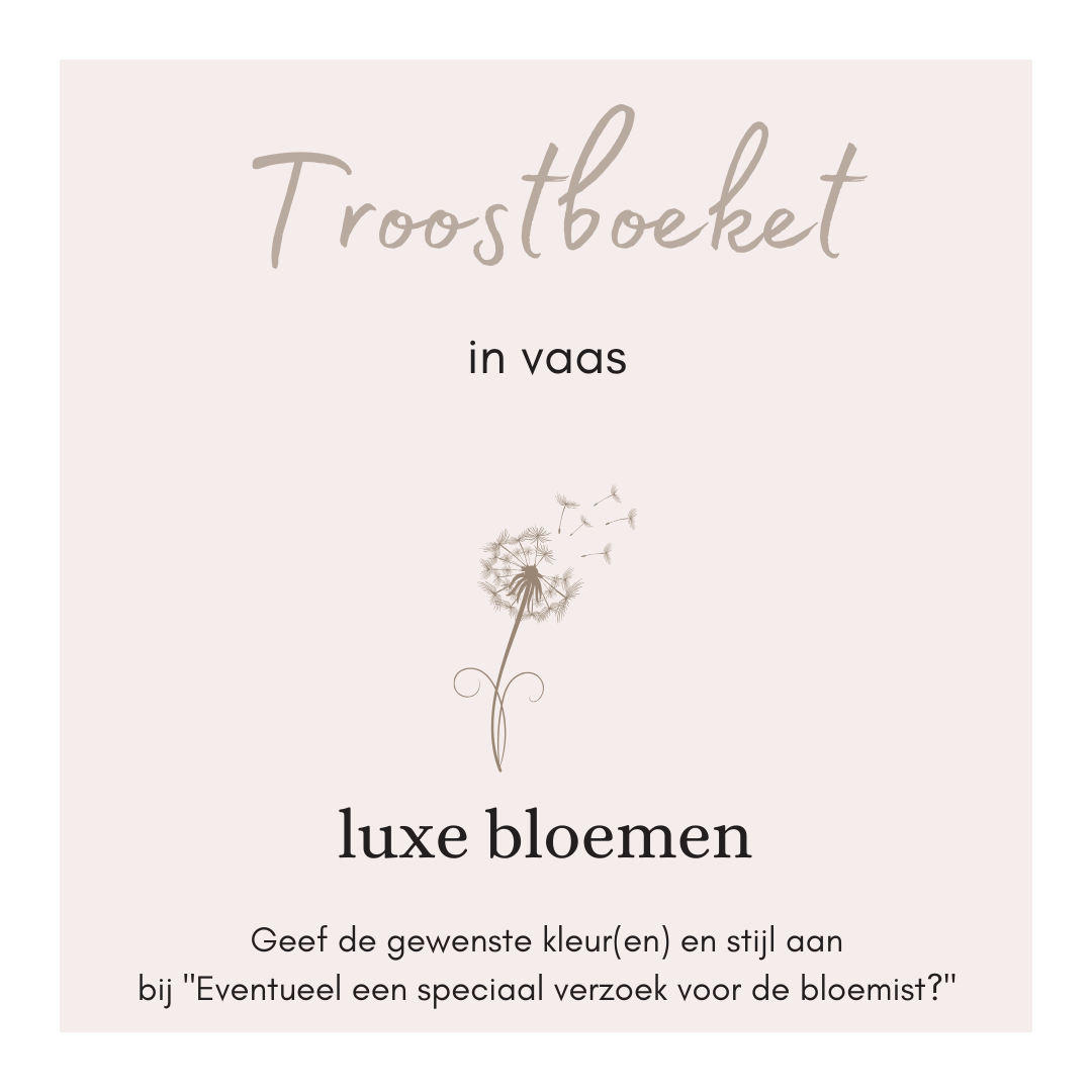Troostboeket in vaas - luxe bloemen  