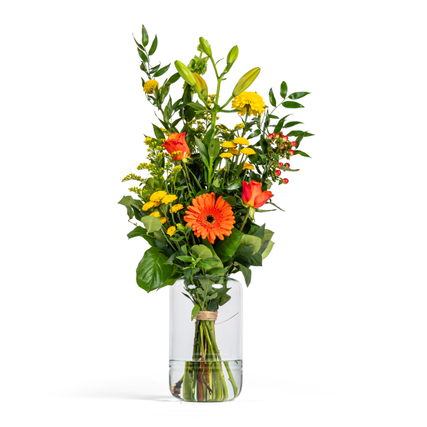 Plukboeket in Geel & Oranje Middel