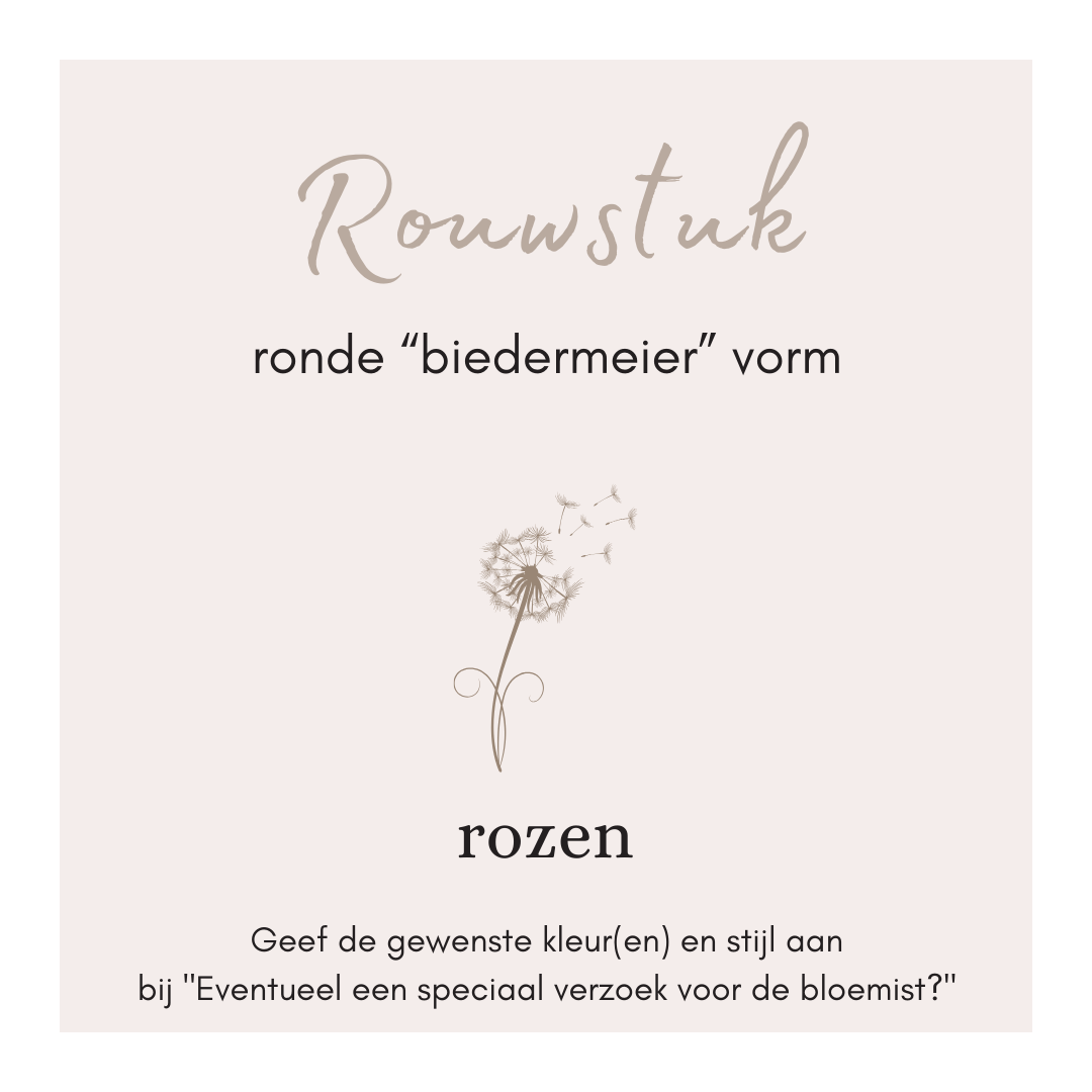 Rouwstuk ronde vorm - rozen 50cm