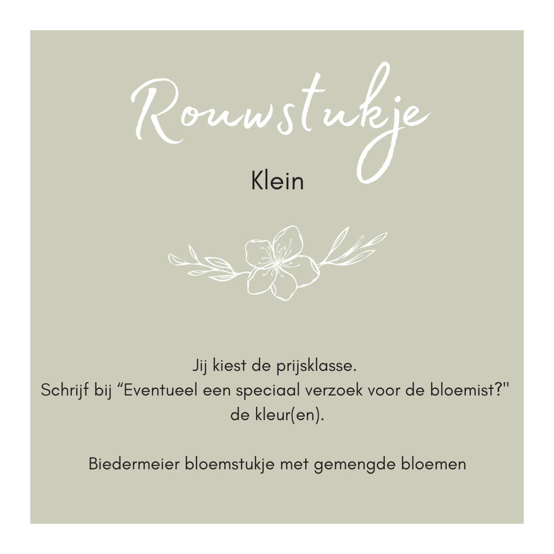 Klein rouwstukje - biedermeier 25cm