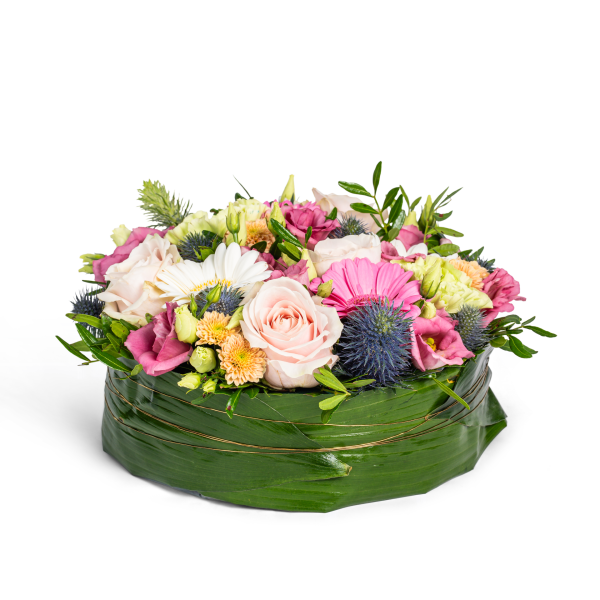 Bloementaart in zoete pasteltinten Groot