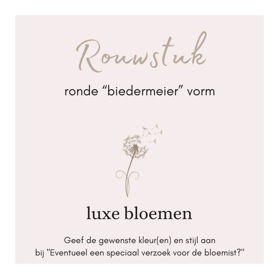 Rouwstuk ronde vorm - luxe bloemen 70cm