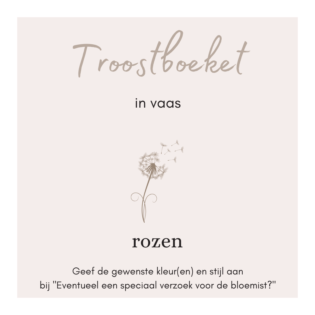 Troostboeket in vaas - rozen  