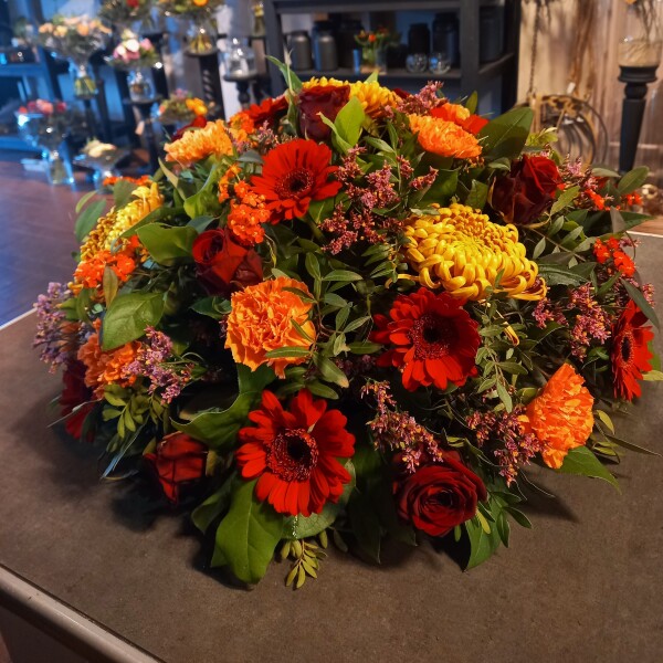 biedermeier warme rood/oranje Klein