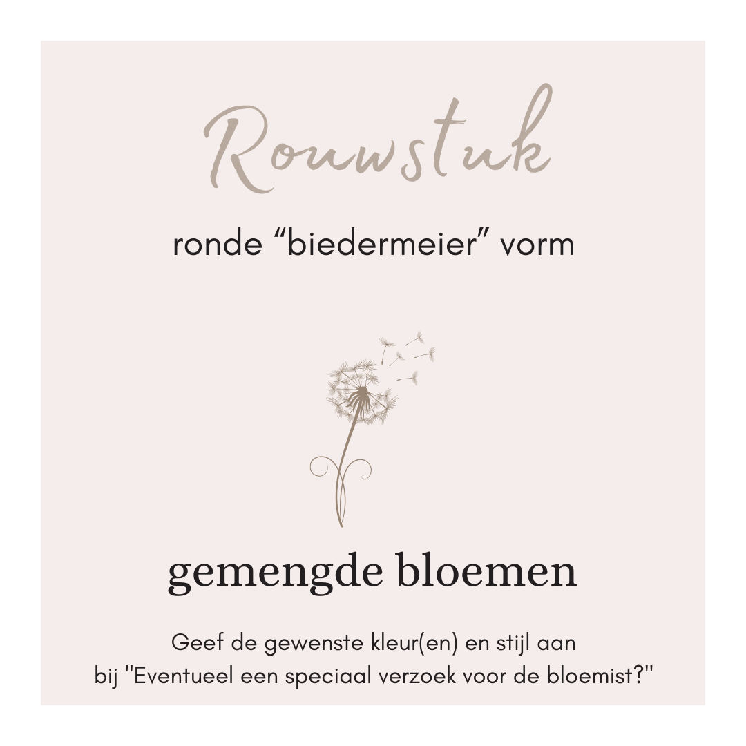 Rouwstuk ronde vorm - gemengde bloemen 40cm