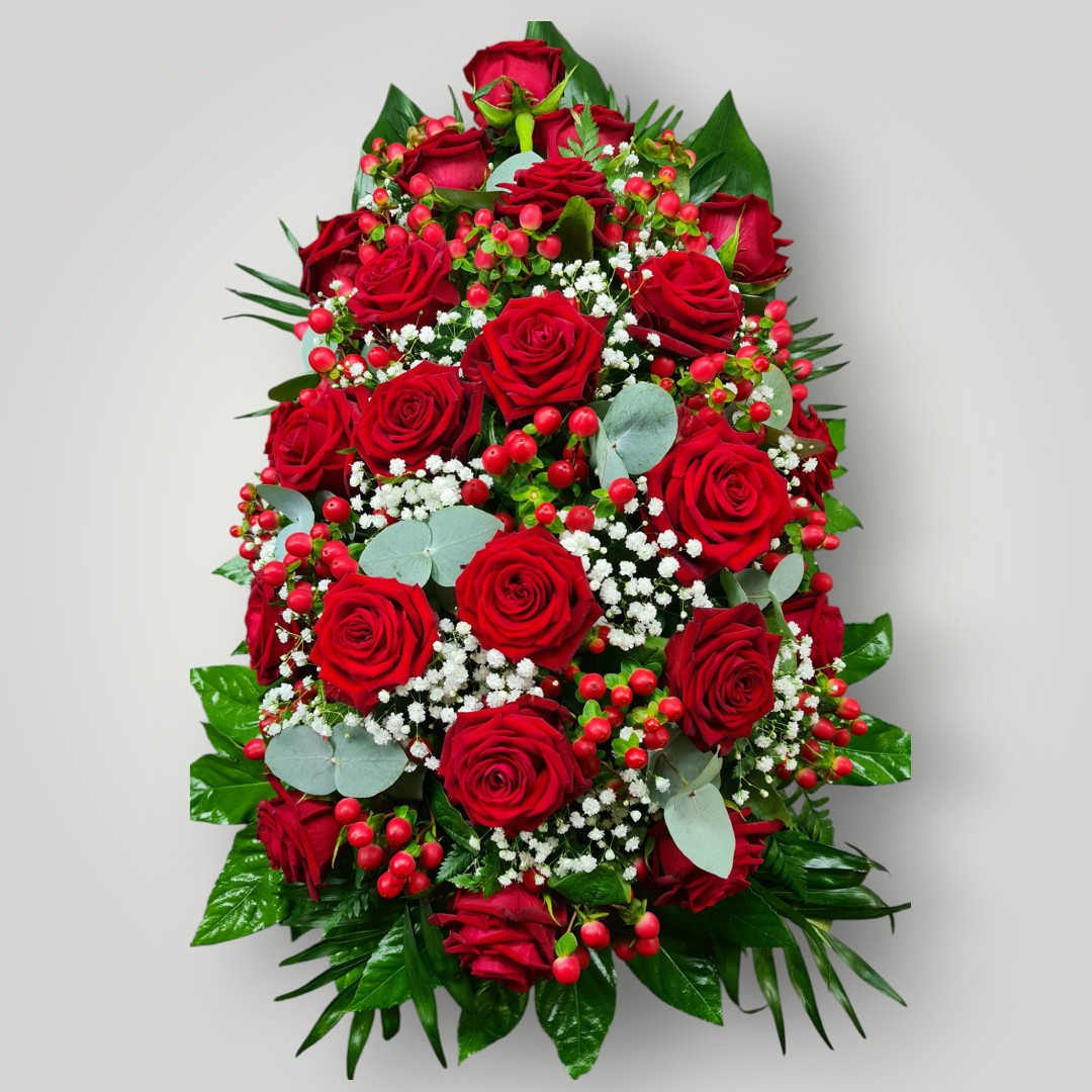 druppel rode rozen Langwerpig 120cm