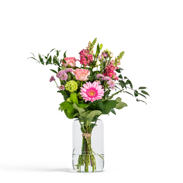 Plukboeket in roze tinten Middel