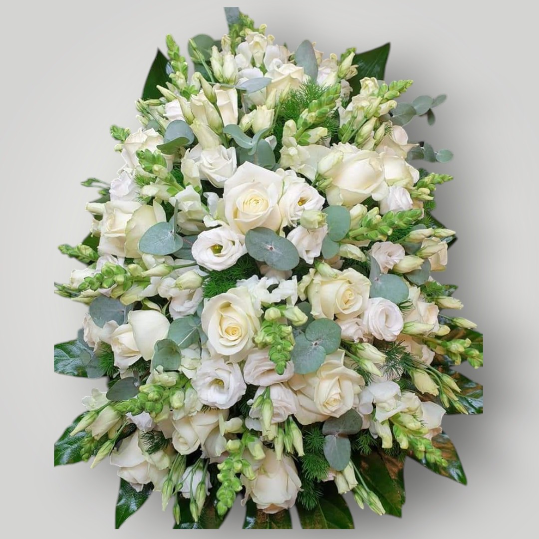 druppel witte bloemen Langwerpig 50cm