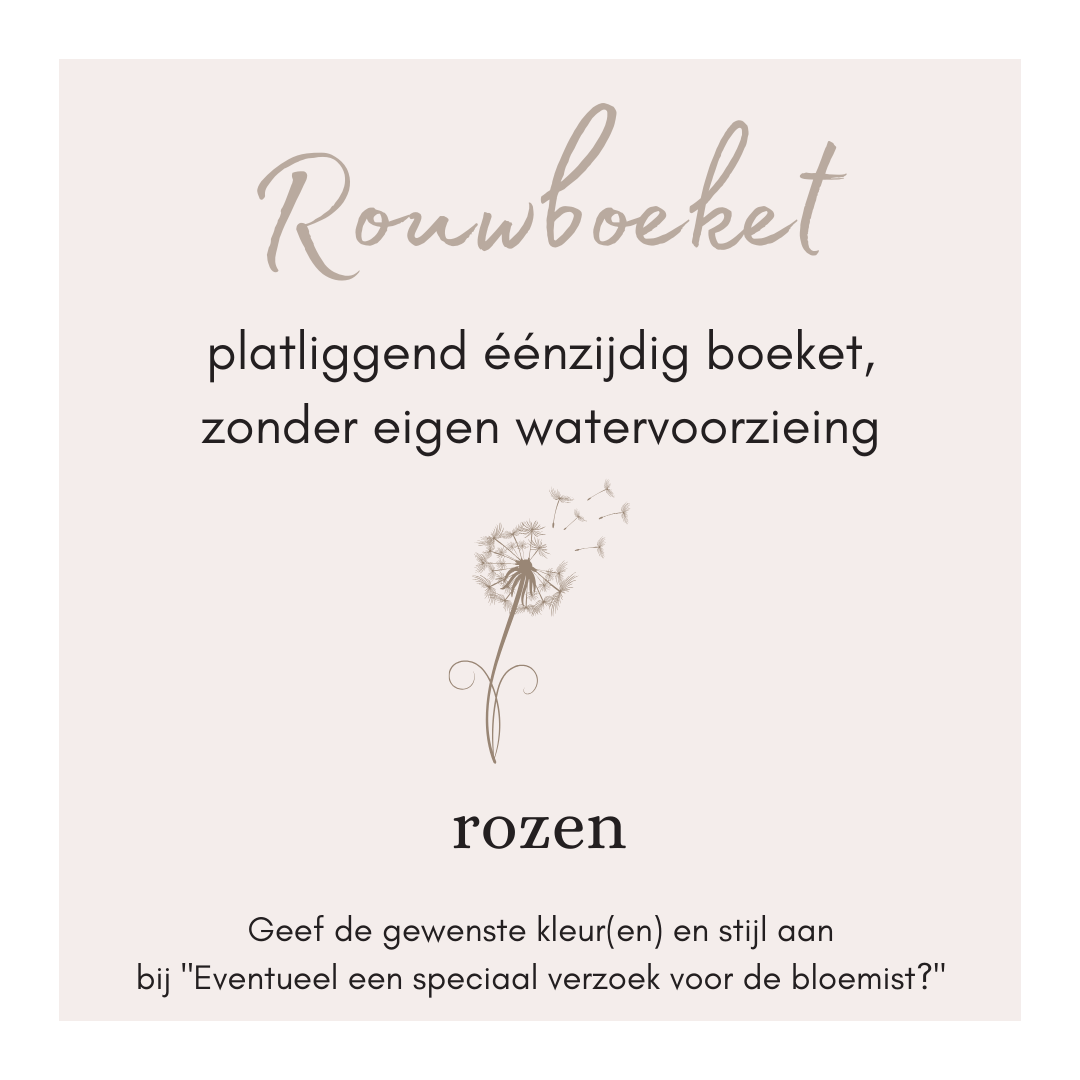Rouwboeket - rozen  