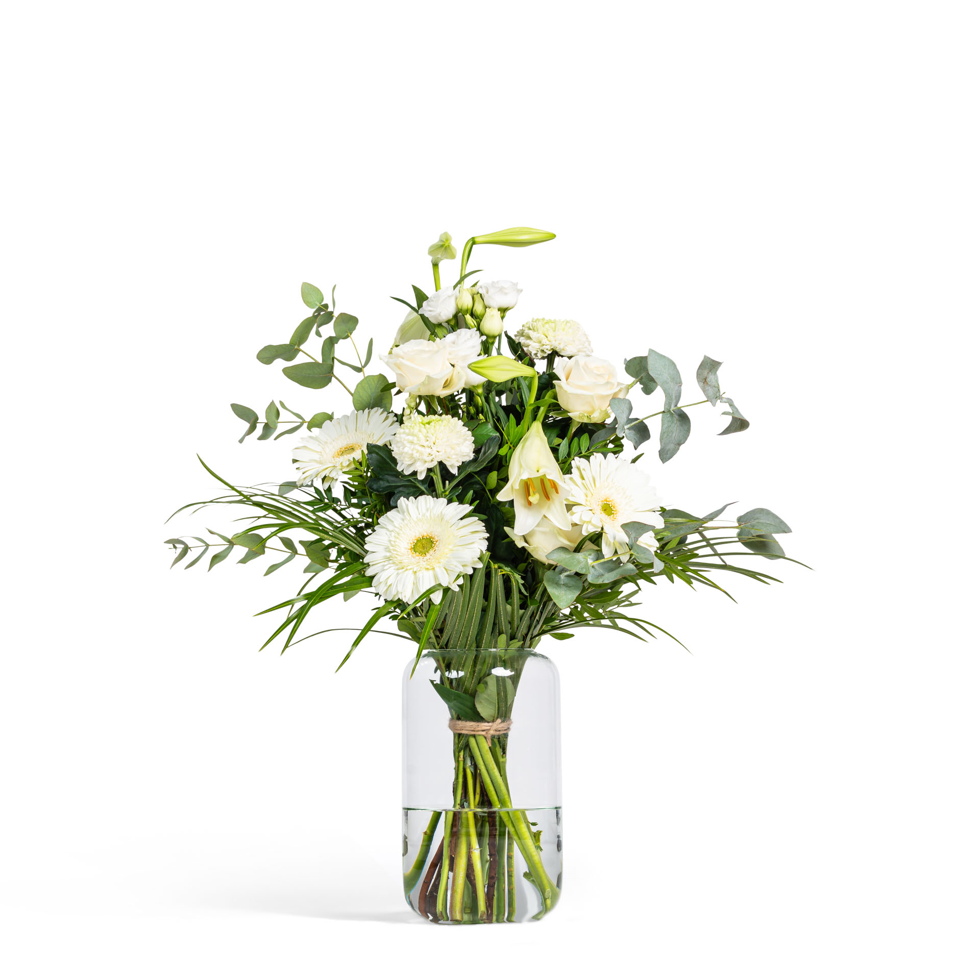 Boeket Rond Wit - Troost Klein