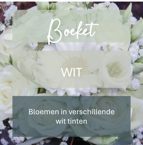 Gemengd boeket - witte bloemen  