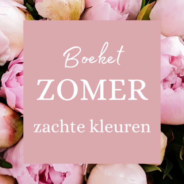 Gemengd zomers boeket - zacht kleuren  