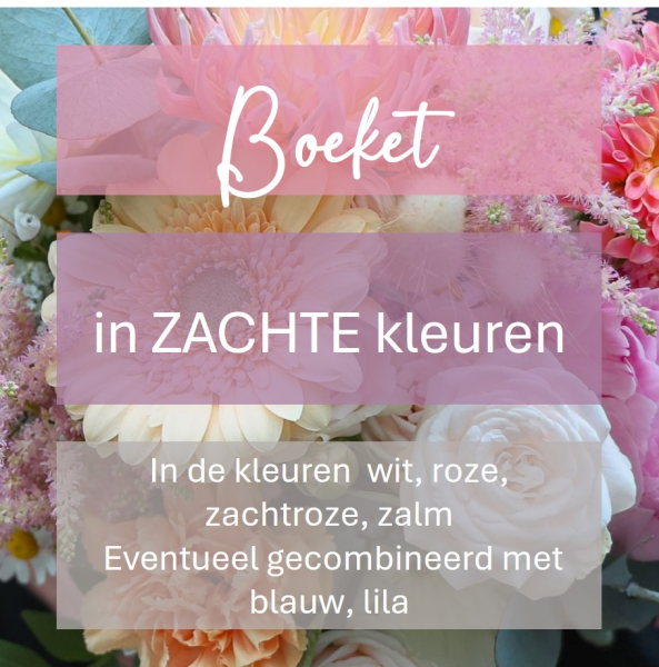 Gemengd boeket - zachte kleuren  
